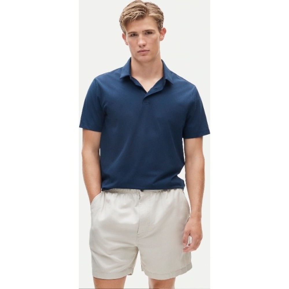 J.Crew Performance Polo Shirt Mens Large Navy Blue Short Sleeve C1387 NWT $90